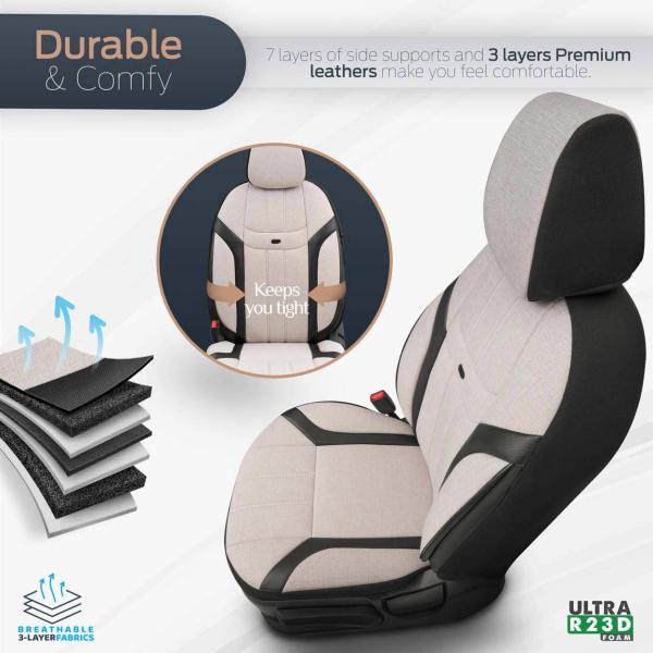 Auto Sitzbezug Set Universal Vorne und Hinten Komfortabel Komplett Set